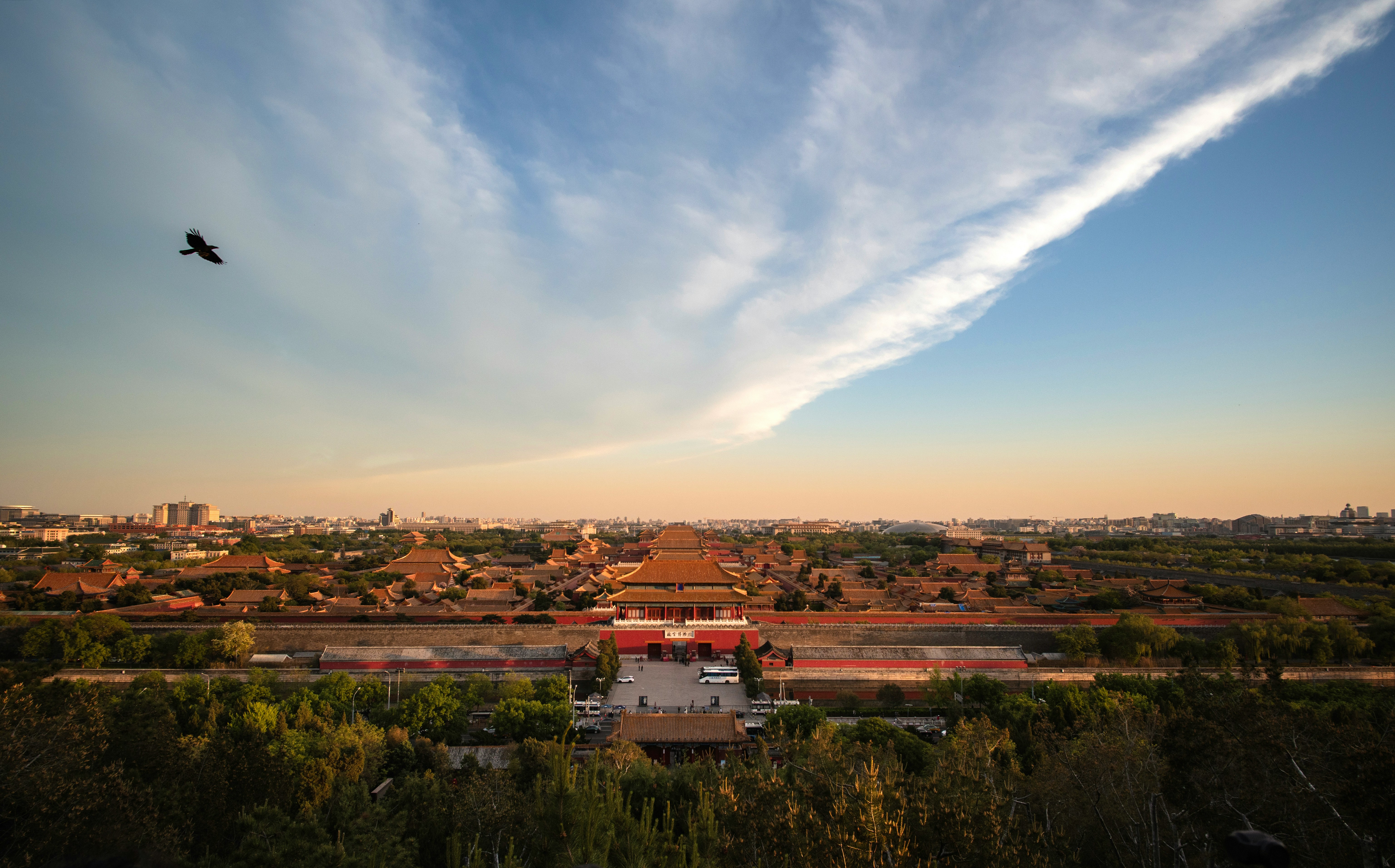 The Forbidden City in Beijing from Jingshan Park — the anchor site of any first-time China itinerary.