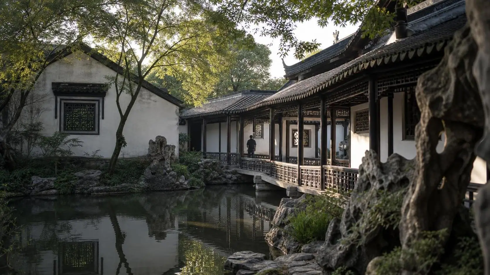 Quiet morning in a classical Suzhou garden on a slower China itinerary